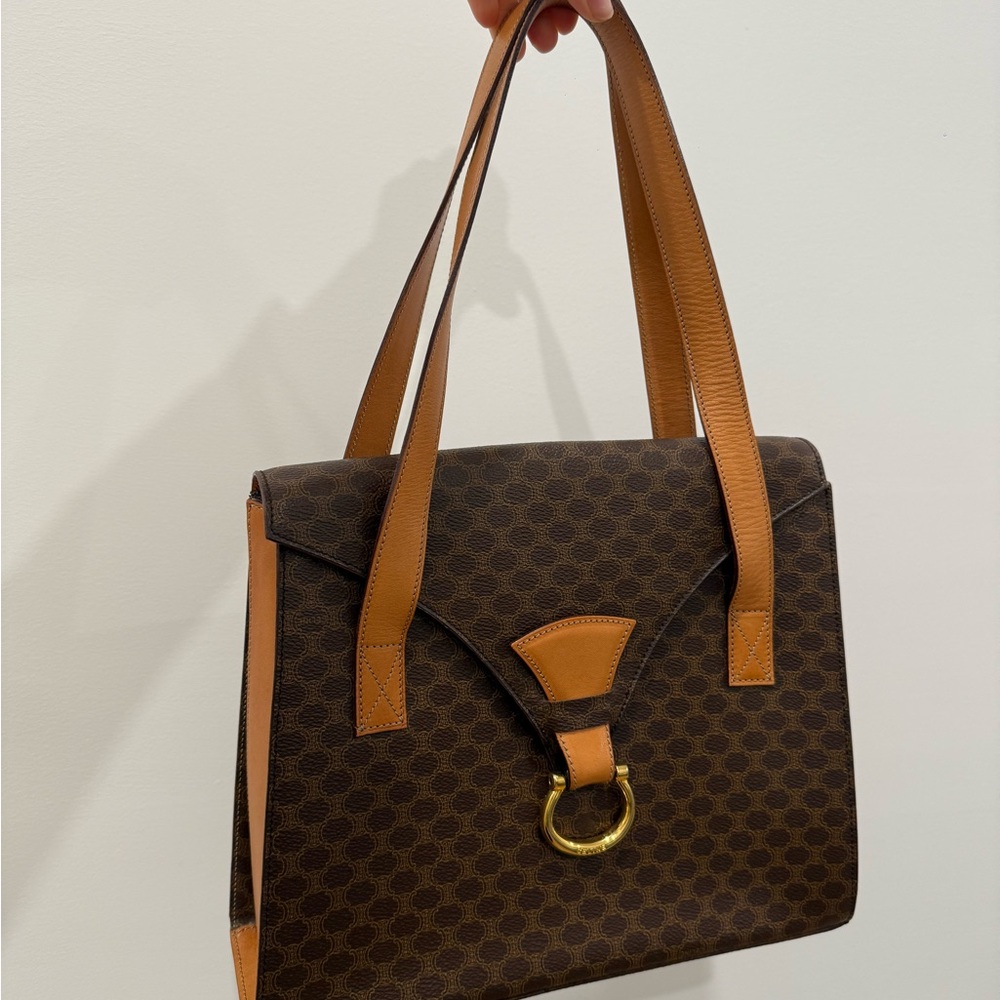 Vintage Celine Macadam Shoulder Bag